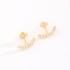 BR-02768 BRINCO BANHADO A OURO 18K COM DESIGN EAR JACKET CRAVEJADO EM ZIRCÔNIAS