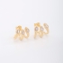 BR-02783-BRINCO BANHADO A OURO 18K COM DESIGN ORGÂNICO GOTA