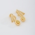 BR-02819 BRINCO COM DESIGN EM LEQUE E PEDRA NA COR AMARELA