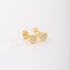 BR-02845 BRINCO BANHADO A OURO 18K FIXO EM FORMATO DE CORAÇÃO
