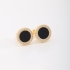BR-02848 BRINCO BANHADO A OURO 18K COM DESIGN REDONDO