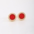 BR-02848 BRINCO BANHADO A OURO 18K COM DESIGN REDONDO