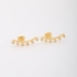 BR-02857 BRINCO EAR CUFF BANHADO A OURO 18K COM DESIGN CURVADO E DETALHES EM ZIRCÔNIAS