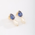 BR-02862 BRINCO COM PEDRA EM GOTA E PÉROLA PENDENTE