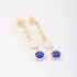 BR-02870 BRINCO BANHADO A OURO 18K COM ESFERAS POLIDAS, PÉROLA E PEDRA LAPIDADA