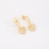BR-02893 BRINCO BANHADO A OURO 18K COM PINGENTE DE CORAÇÃO VAZADO CRAVEJADAS EM ZIRCÔNIAS