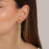 BR-02915 BRINCO BANHADO A OURO 18K COM DESIGN LONGO DE FOLHAS ENTRELAÇADAS