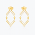 BR-02919 BRINCO BANHADO A OURO 18K COM DESIGN GEOMÉTRICO EM ZIRCÔNIAS