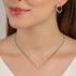 GR-02156 COLAR BANHADO A OURO 18K COM FITA LAMINADA E DETALHE FRONTAL CRAVEJADO