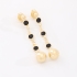 BR-03013 BRINCO BANHADO A OURO 18K COM DETALHES EM CRISTAIS REDONDOS E ESFERA NA PONTA