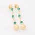 BR-03013 BRINCO BANHADO A OURO 18K COM DETALHES EM CRISTAIS REDONDOS E ESFERA NA PONTA