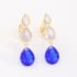 BR-03015 BRINCO BANHADO A OURO 18K COM TRIO DE GOTAS LAPIDADAS