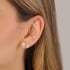 BR-03136 BRINCO BANHADO A OURO 18K DE LAÇO COM DETALHES EM ZIRCÔNIAS
