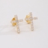 BR-03255 BRINCO CRUZ CRAVEJADA COM ZIRCÔNIAS CRISTAL 