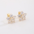 BR-03266-BRINCO FLOR COM ZIRCÔNIAS CRISTAL