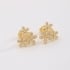 BR-03321 BRINCO TRIO DE FLORES COM ZIRCÔNIAS