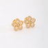 BX-0102 BRINCO BANHADO A OURO 18K DE FLOR COM DETALHES CRAVEJADOS EM ZIRCÔNIAS E PEDRAS