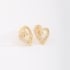 BX-0104 BRINCO BANHADO A OURO 18K DE CORAÇÃO COM DETALHES EM ZIRCÔNIA BAGUETE