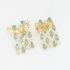 BX-0139 BRINCO BANHADO A OURO 18K DE EAR CUFF COM DETALHES PENDURADOS EM ZIRCÔNIAS E GOTAS