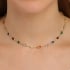 CH-0014-CHOKER COM CRISTAIS COLORIDOS
