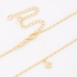 CH-0093 COLAR CHOKER BANHADO A OURO 18K COM CORRENTE ELO DELICADO E PINGENTE EM FORMATO DE ESTRELA