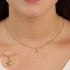 CH-0093 COLAR CHOKER BANHADO A OURO 18K COM CORRENTE ELO DELICADO E PINGENTE EM FORMATO DE ESTRELA