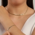 PU-00510 PULSEIRA BANHADA A OURO 18K COM CORRENTE EM ELOS ESTILO GRUMET COM ACABAMENTO POLIDO.