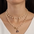 GRN-01459 COLAR COM PÉROLAS E PINGENTE DE NOSSA SENHORA APARECIDA 