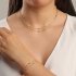 PU-00592 PULSEIRA DUPLA COM ESFERAS POLIDAS E PÉROLAS