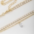 CH-0245 CHOKER DUPLA COM UM FIO DE MICRO ZIRCÔNIAS E PINGENTE EM FORMA DE GOTA