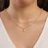 CH-0251 CHOKER COM DETALHES EM PÉROLAS E PINGENTE DE CORAÇÃO