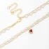 CH-0267 CHOKER COM DETALHES DE PÉROLAS E PINGENTE EM FORMATO DE CORAÇÃO