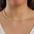CH-0268 CHOKER BANHADA A OURO 18K COM PÉROLAS EM FORMATO ALONGADO