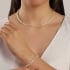 CH-0268 CHOKER BANHADA A OURO 18K COM PÉROLAS EM FORMATO ALONGADO