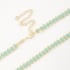 CH-0307 CHOKER COM DETALHES EM PÉROLAS E ESFERAS NA COR TURQUESA