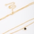 CH-0332 CHOKER DUPLO EM ELOS TUBULARES E PINGENTE DE PEDRA 