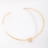 CH-0336 CHOKER COM PINGENTE EM FORMATO DE CORAÇÃO EM ZIRCÔNIAS