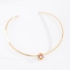 CH-0343 CHOKER DE ARO BANHADA A OURO 18K COM PINGENTE DE FLOR.