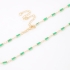 CH-0350 CHOKER BANHADO A OURO 18K COM PEDRAS RETANGULARES LAPIDADAS