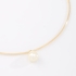 CH-0358 COLAR BANHADO A OURO 18K DE ARO RÍGIDO COM DETALHE EM PÉROLA.