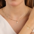 PU-01021-PULSEIRA BANHADA A OURO 18K COM MEDALHA OVAL DE N. S. DAS GRAÇAS