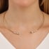 CH-0393 CHOKER ARO COM ZIRCÔNIAS GOTA E NAVETE BANHADA A OURO 18K
