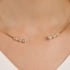 CH-0393 CHOKER ARO COM ZIRCÔNIAS GOTA E NAVETE BANHADA A OURO 18K