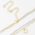CHM-0257 CHOKER DUPLA COM CORRENTE EM CORAÇÃO E PINGENTE DE CORAÇÃO LISO