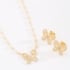 CJ-00052 CONJUNTO BANHADO A OURO 18K COM DESIGN DE BORBOLETA