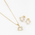 CJ-00143 CONJUNTO COROA FLORAL EM ZIRCÔNIAS