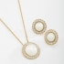 CJ-00181 CONJUNTO COM PÉROLAS E ZIRCÔNIAS 