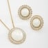 CJ-00181 CONJUNTO COM PÉROLAS E ZIRCÔNIAS 