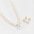 CJ-00300-CONJUNTO BANHADO A OURO 18K COM COLAR DE PÉROLAS