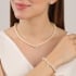 CJ-00300-CONJUNTO BANHADO A OURO 18K COM COLAR DE PÉROLAS